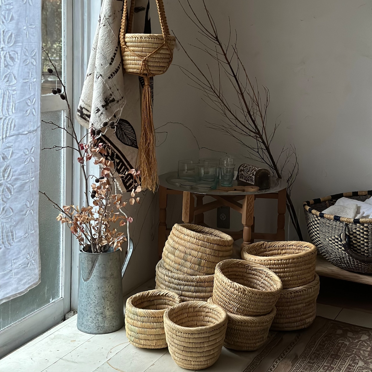 モロッコバスケット ボウルL 無地