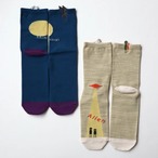 2足組】エイリアン＆モスマン刺繍 ショートソックス 2P【レディース】