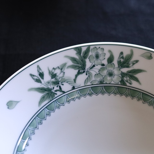 AS 平戸松山窯 クロム六彩花25プレート皿