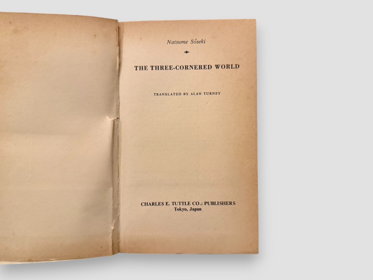 SJ754】【TUTTLE EDITION】The Three-Cornered World(1965) /Soseki