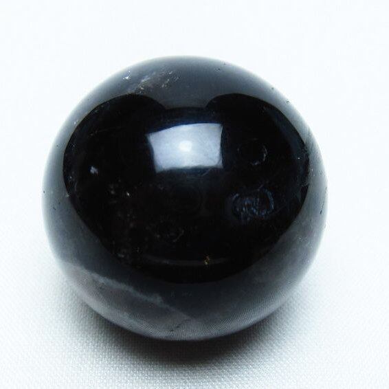 モリオン 丸玉 34mm 黒水晶 スフィア 置物 一点物 141-8021