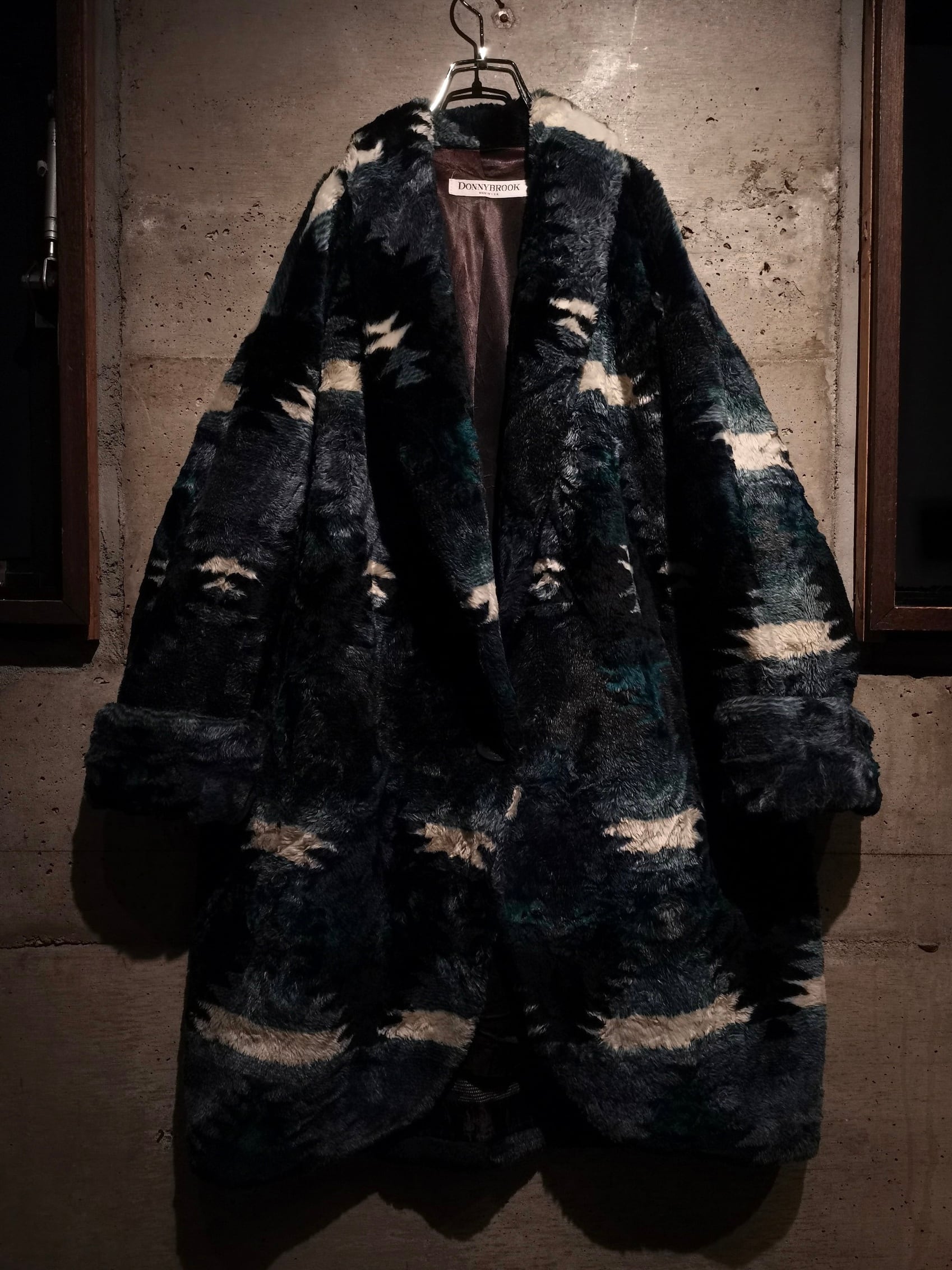 80s〜 DONNYBROOK USA製 フェイス柄 フェイクファーコート 80s〜 DONNYBROOK USA製 フェイス柄 フェイクファーコート レディース