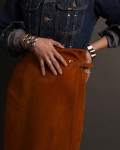 1980's Loewe / Leather Wrap Skirt