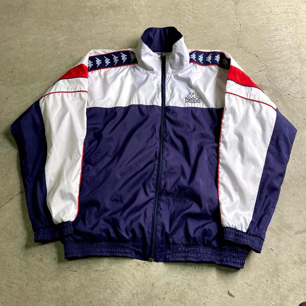 カッパ　KAPPA 90S ナイロンジャケット　USA ネイビー　Mサイズ