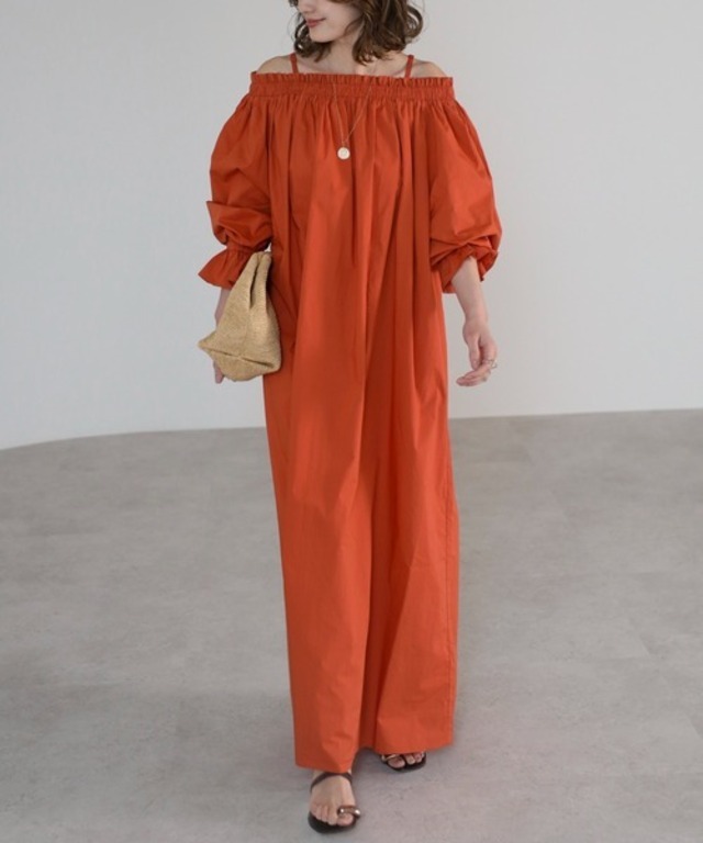 2wayショルダーワンピース