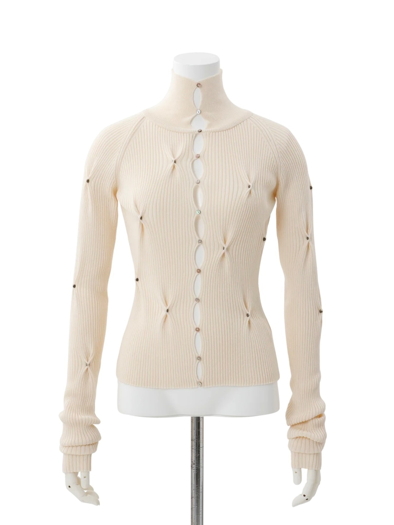 【26SS】Create Clair クリエイトクレイル / PIC TUCK RIB CARDIGAN - 1