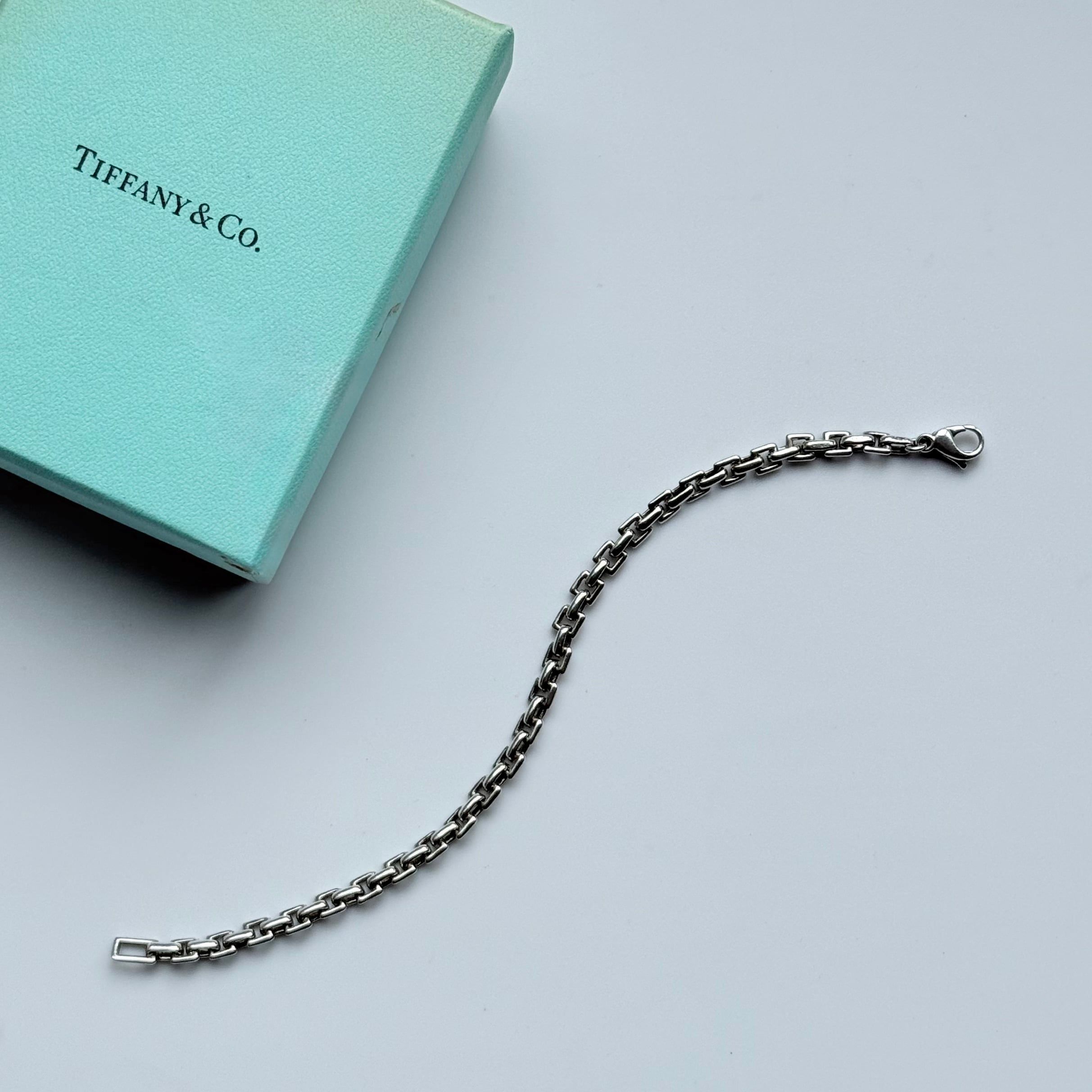vintage tiffany&co. ヴィンテージティファニーsquare link chain bracelet silver925