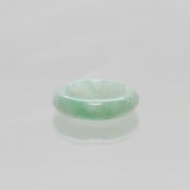 【14号】 clear green 翡翠くり抜き甲丸リング A貨翡翠 jd_rg2644