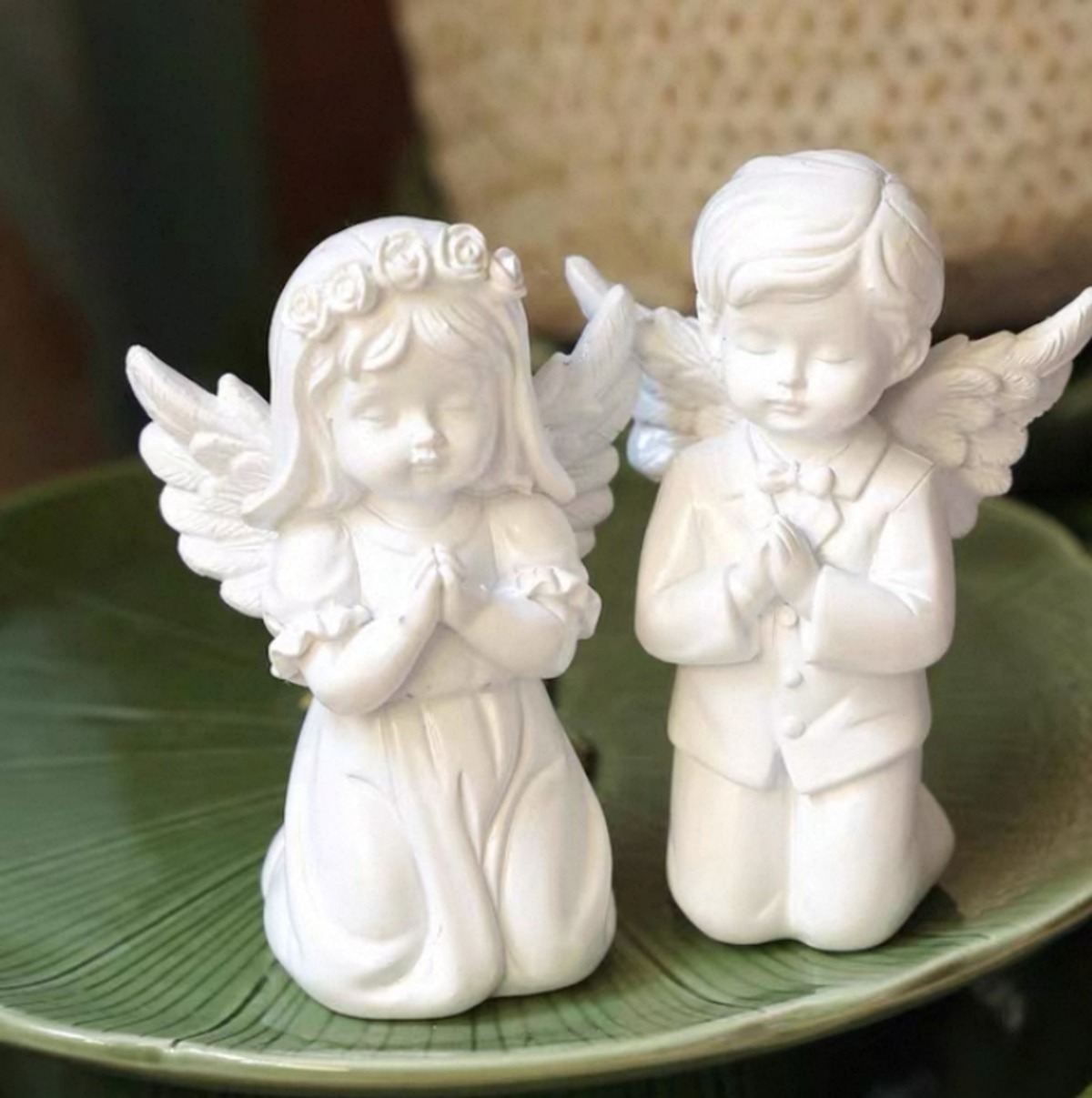 【合計5999円以上ご購入で注文可能】 Angel antique object 2set /天使のペアオブジェ | craft.meow shop