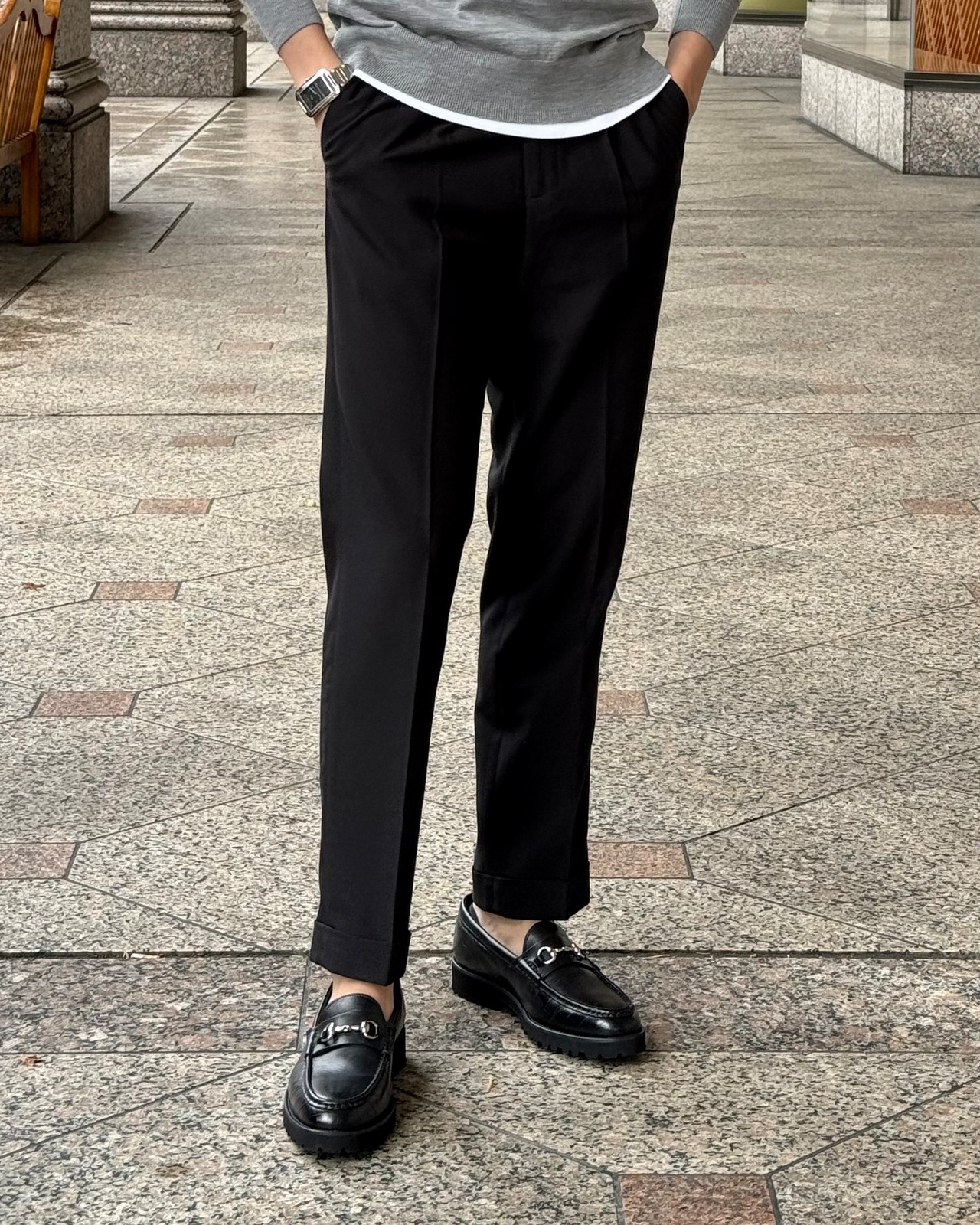 【脚長端整】ナポリフィット4シーズントラウザー