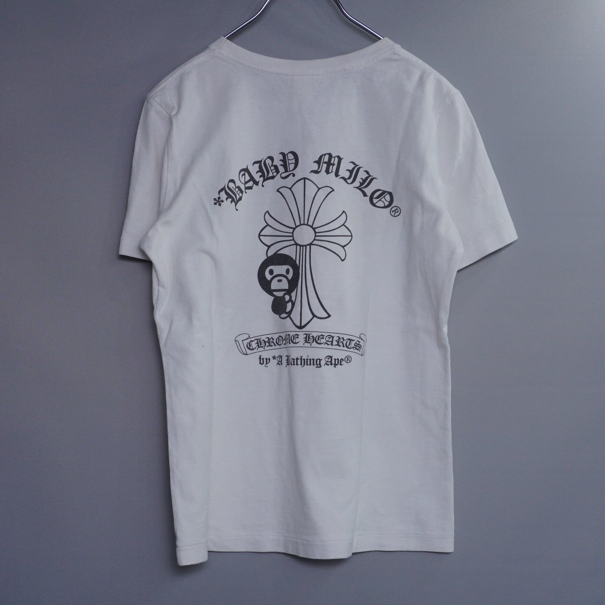 A BATHING APE×Chrome hearts】ロゴデザインコラボTシャツ | ブランド 