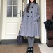 千鳥格子柄ダブルボタンコート ・79332