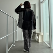 ウェーブペイント柄PT/ブラック