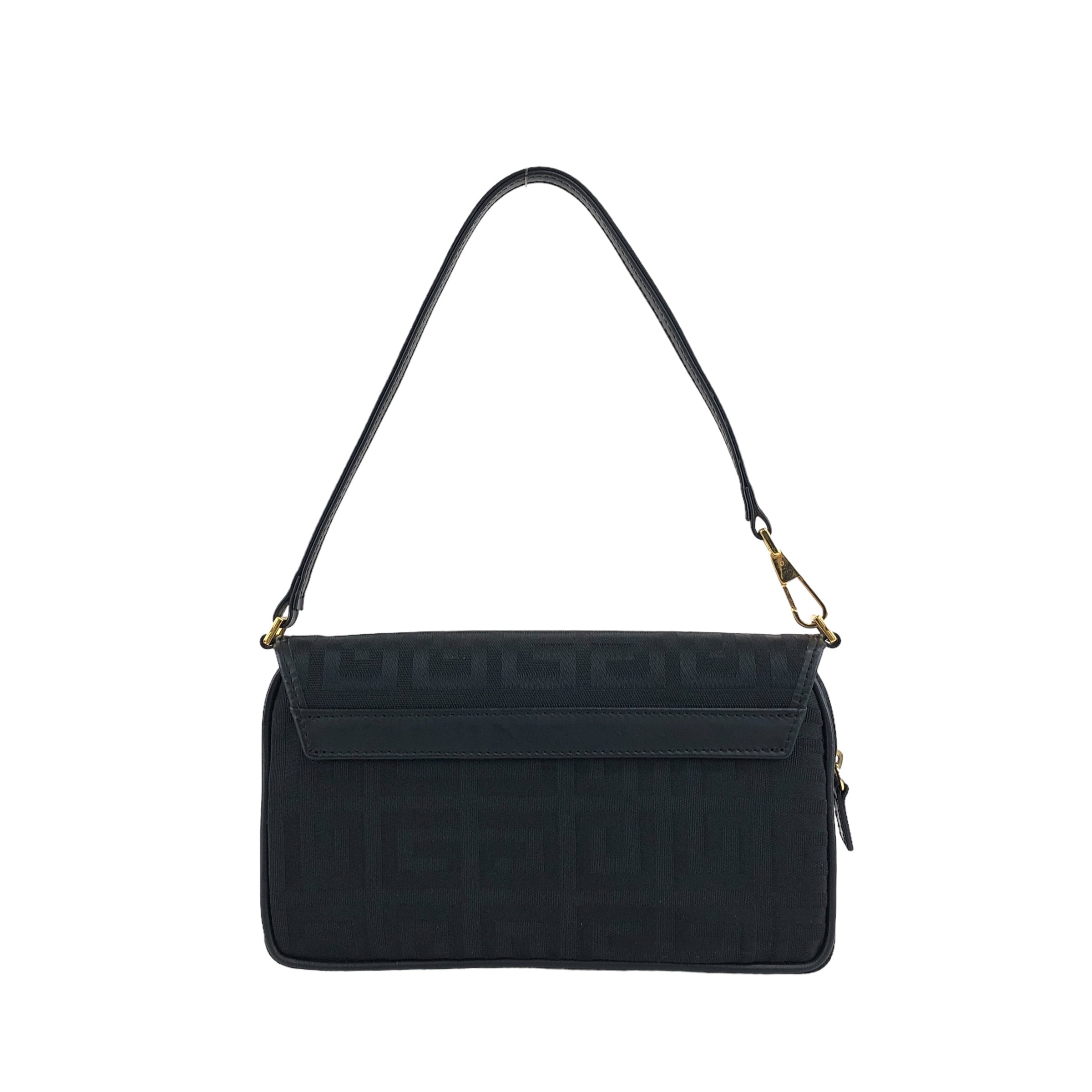 GIVENCHY ジバンシィ ハンドバッグ ブラック ロゴ ジャガード レザー