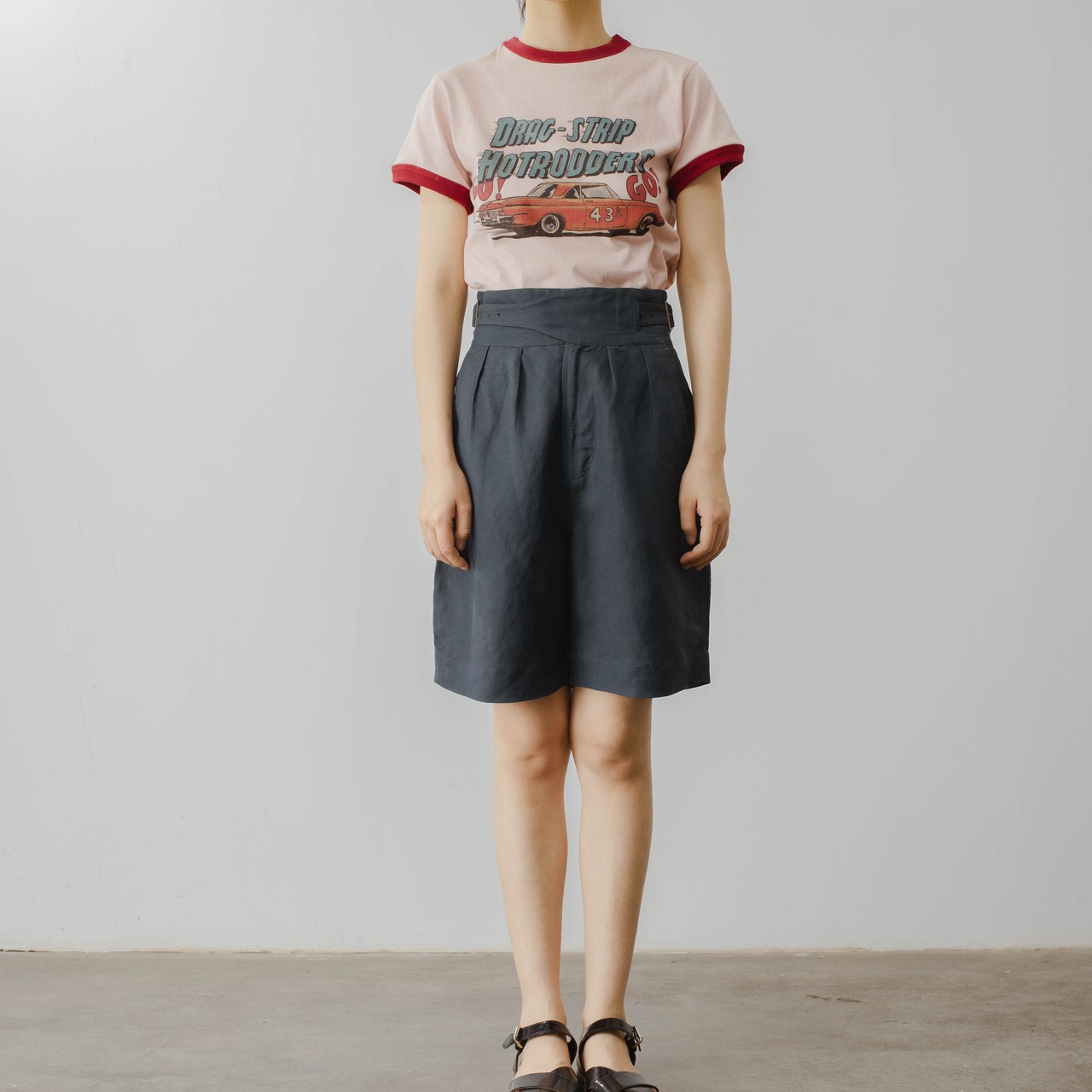 リンガークルーネック プリントTシャツ   F0019 - 3