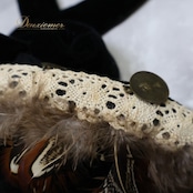 ベリーダンス トライバル 衣装 トップス ベルト セット ブラック系 羽根 貝 シェル コイン 黒 白 緑 茶 豪華 装飾 レース かっこいい ダンス衣装 イベント ステージ クール ホワイト系 ブラウン系 グリーン系