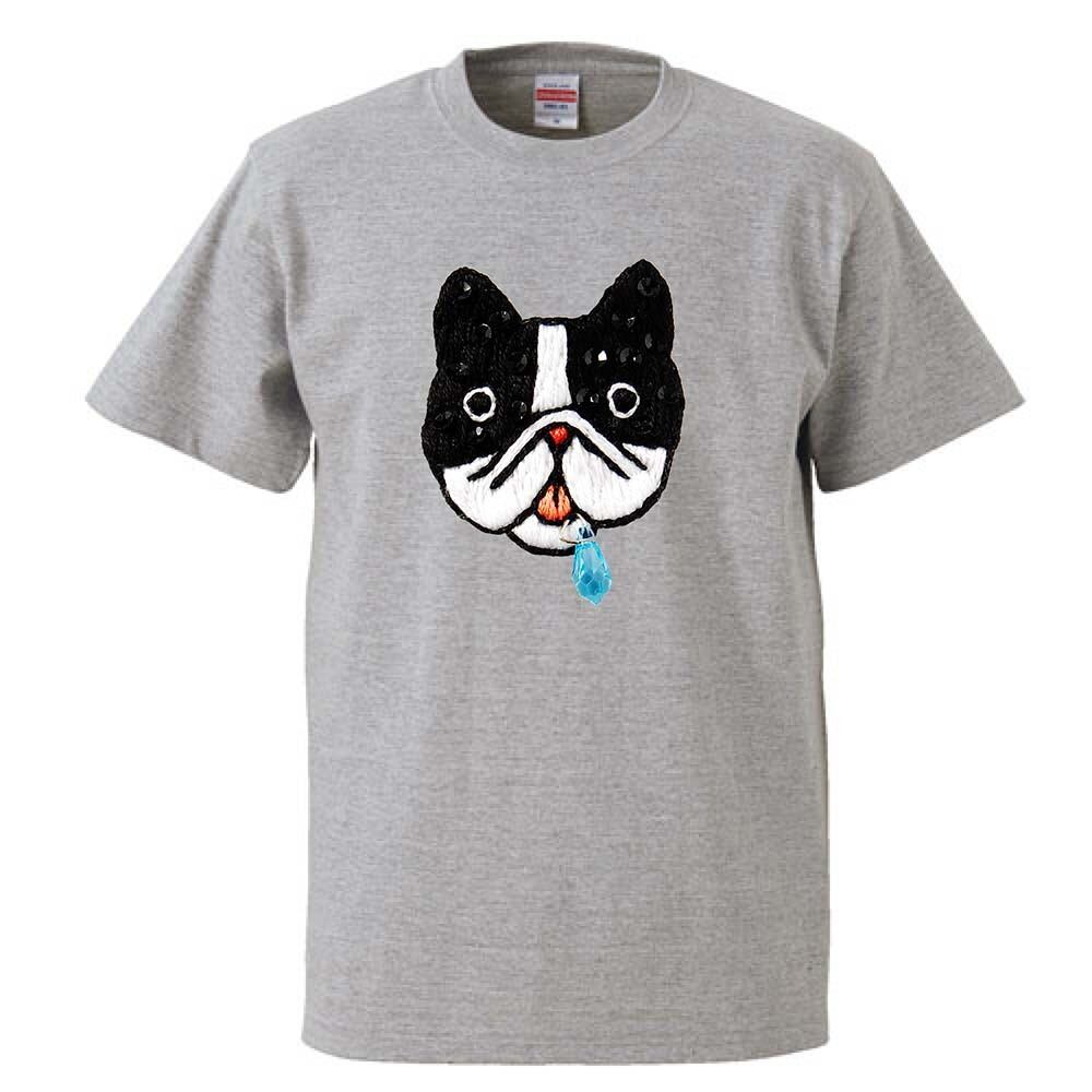 よだれ犬 / Tシャツ / なかしまともみ /  -LIGHTBLUE/NAVY/GRAY-