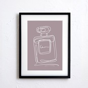 EAU DE PARFUM N°16｜香りの余韻を描くミニマルラインアートポスター｜上品で静かな印象｜高品質印刷｜A2ポスター