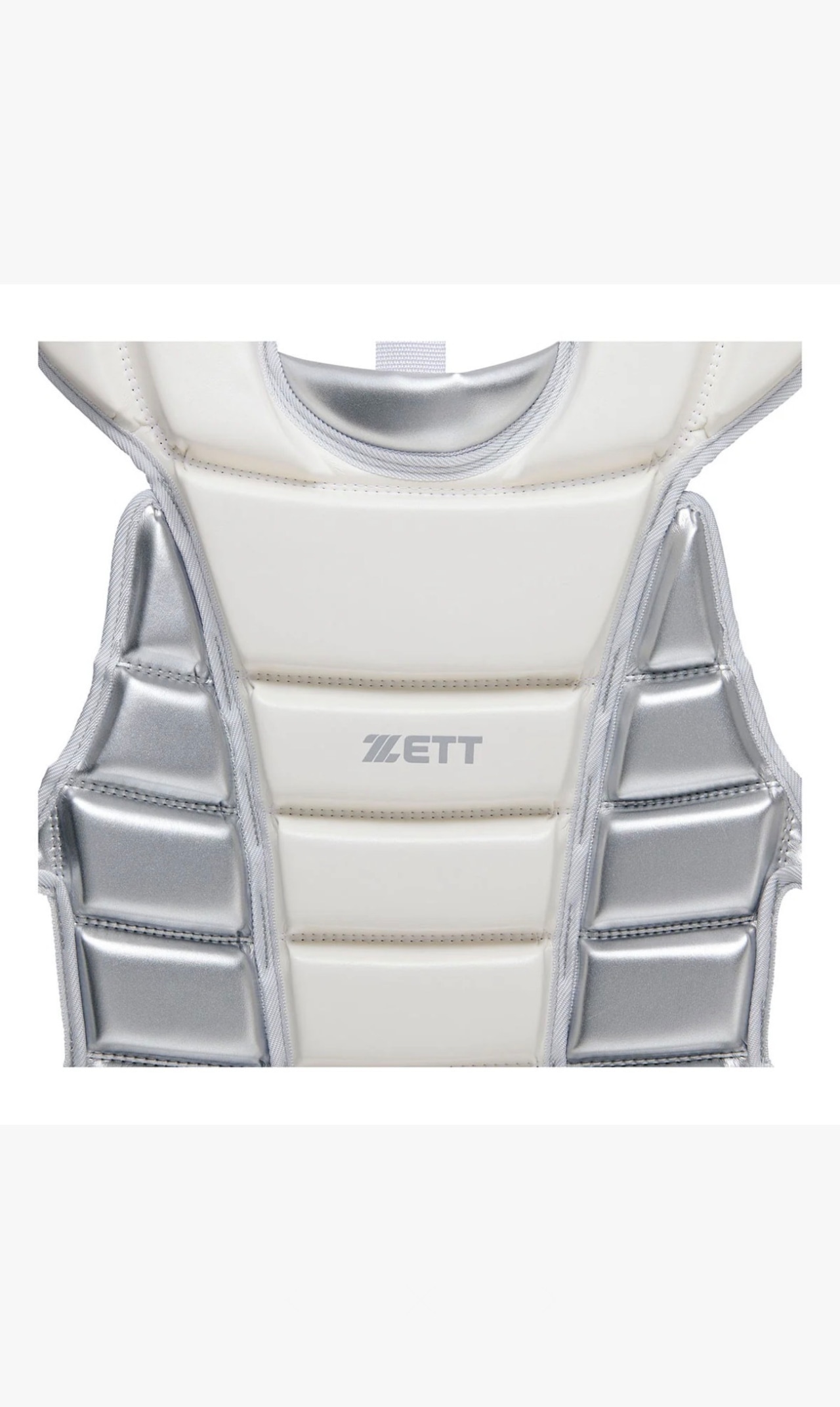 ZETT ジュニア軟式・ジュニアゴムソフト用防具4点セット　ホワイト×シルバー　・画像6