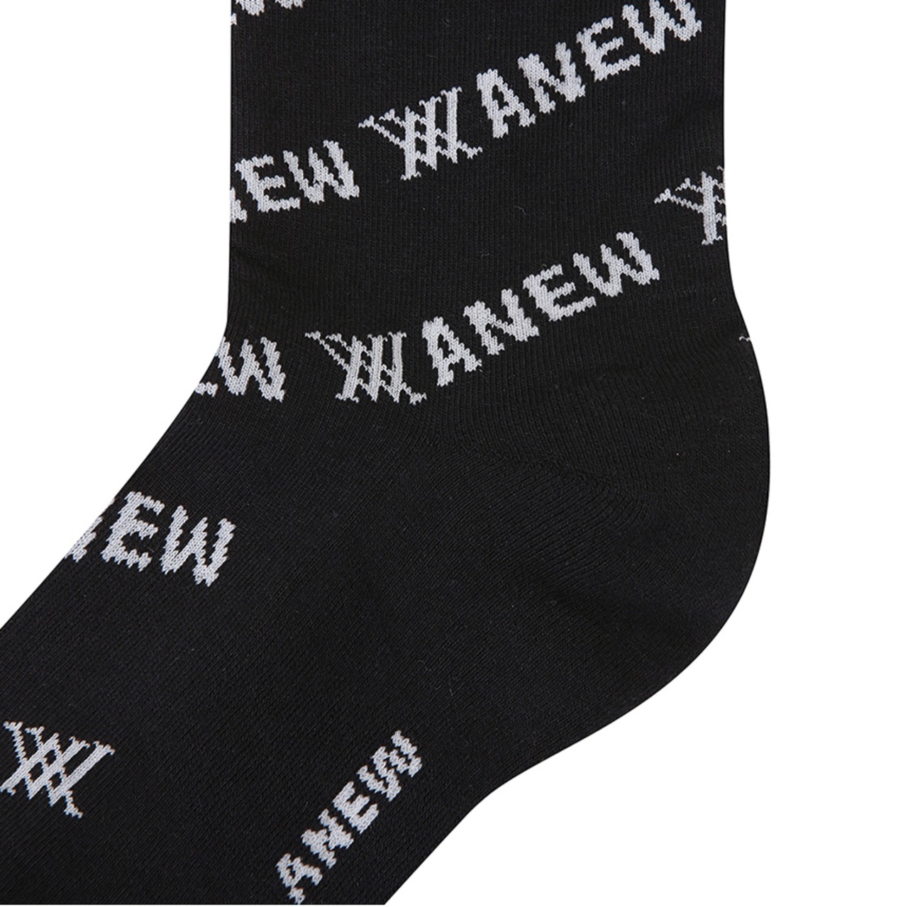 Diagonal logo repeat Knee socks [サイズ: F (AGCUWSC06BKF)] [カラー: BLACK]