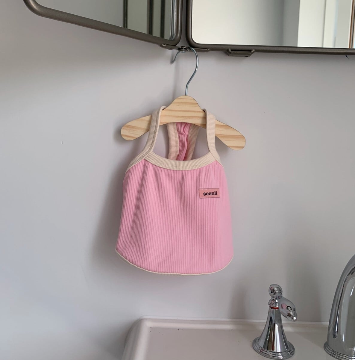 予約【seenii】house crop top《Pink》