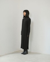 RITSUKO KARITA - Airframe Dress〔rich〕：Ink Black｜フロッキーチュール／着脱シアー／2WAY