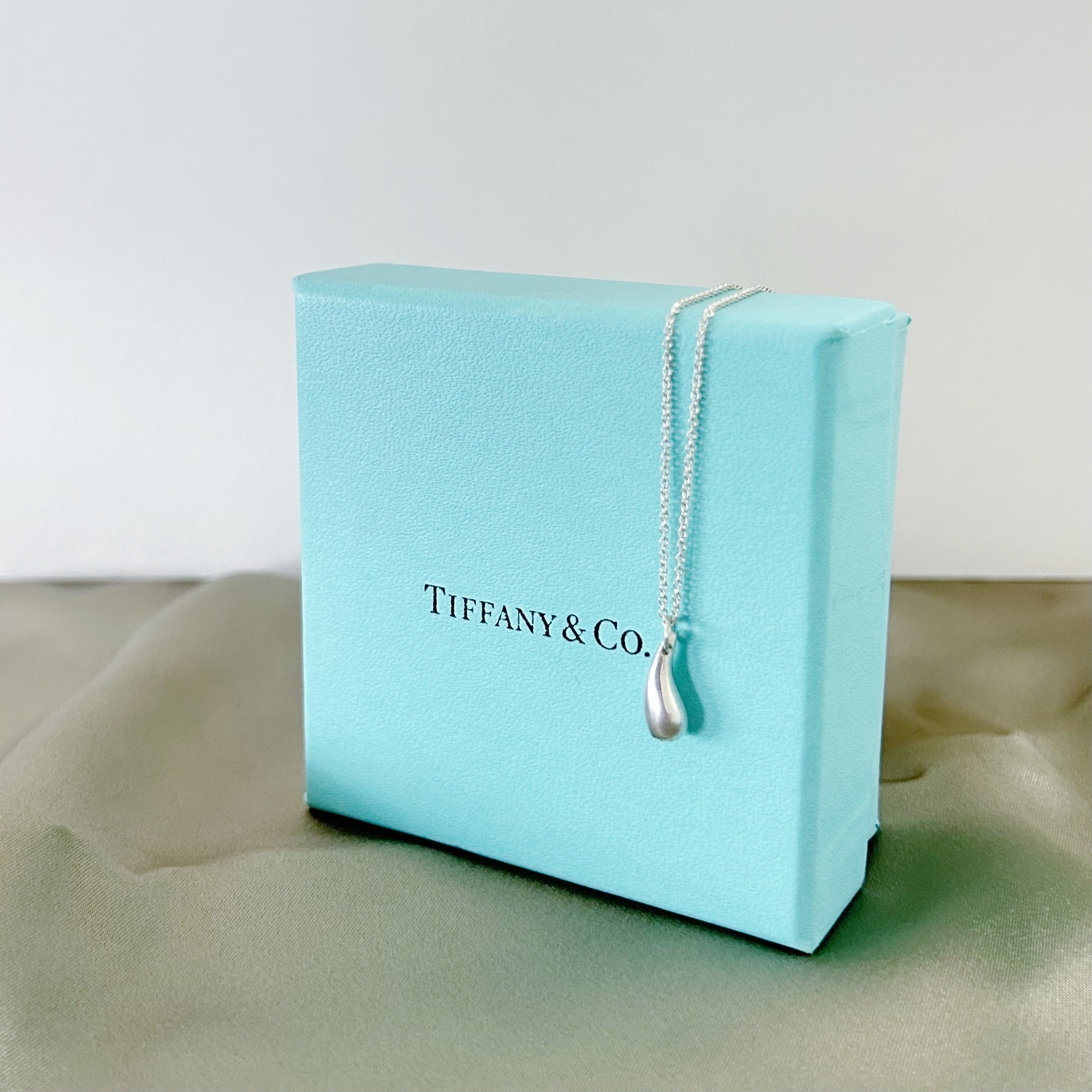 【T7020】Tiffany&Co. teardrop necklace/silver925/ティファニー/ネックレス