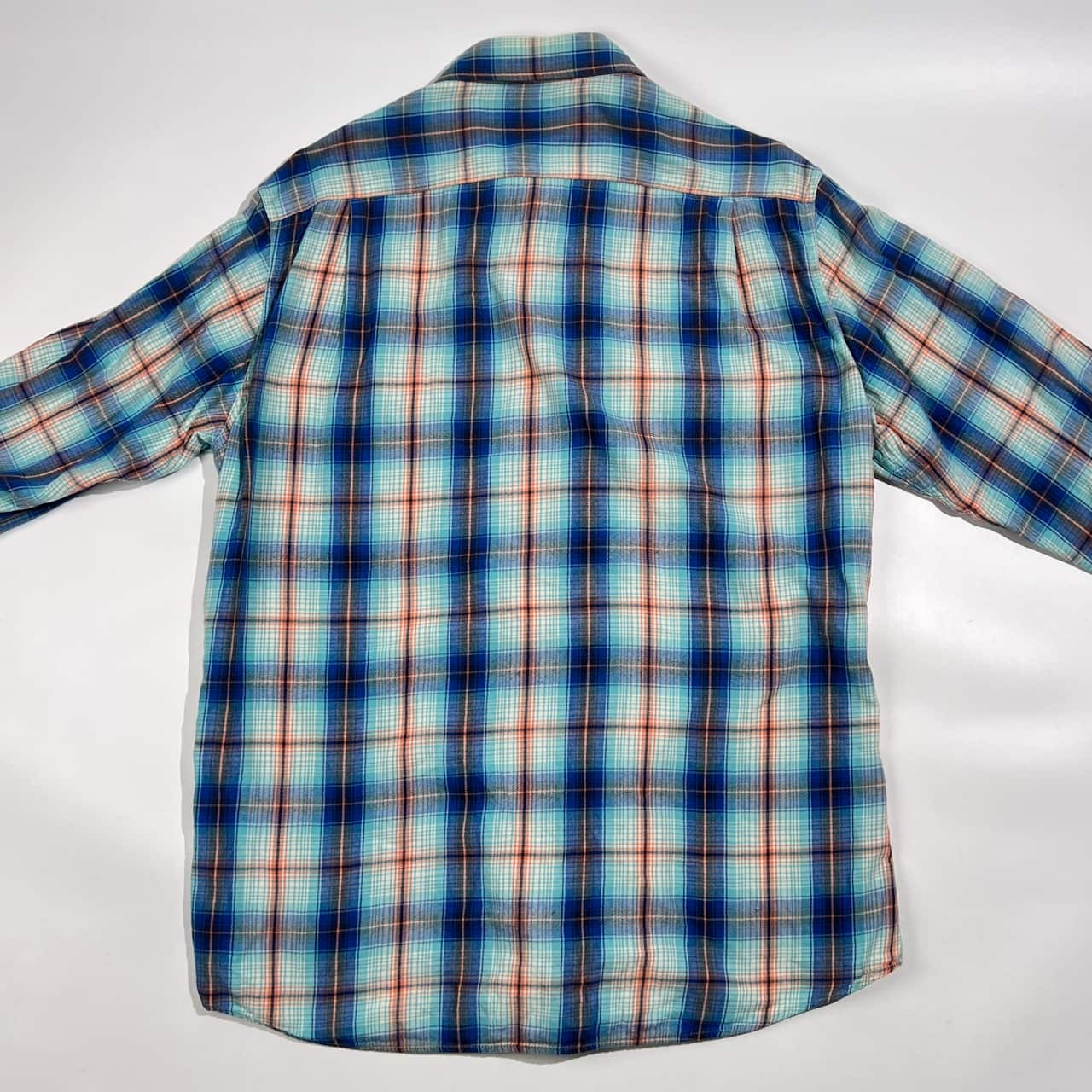 UNIQLO ユニクロ チェック 長袖 フランネルシャツ XL/ブルー系 メンズ