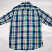 UNIQLO ユニクロ チェック 長袖 フランネルシャツ XL/ブルー系 メンズ