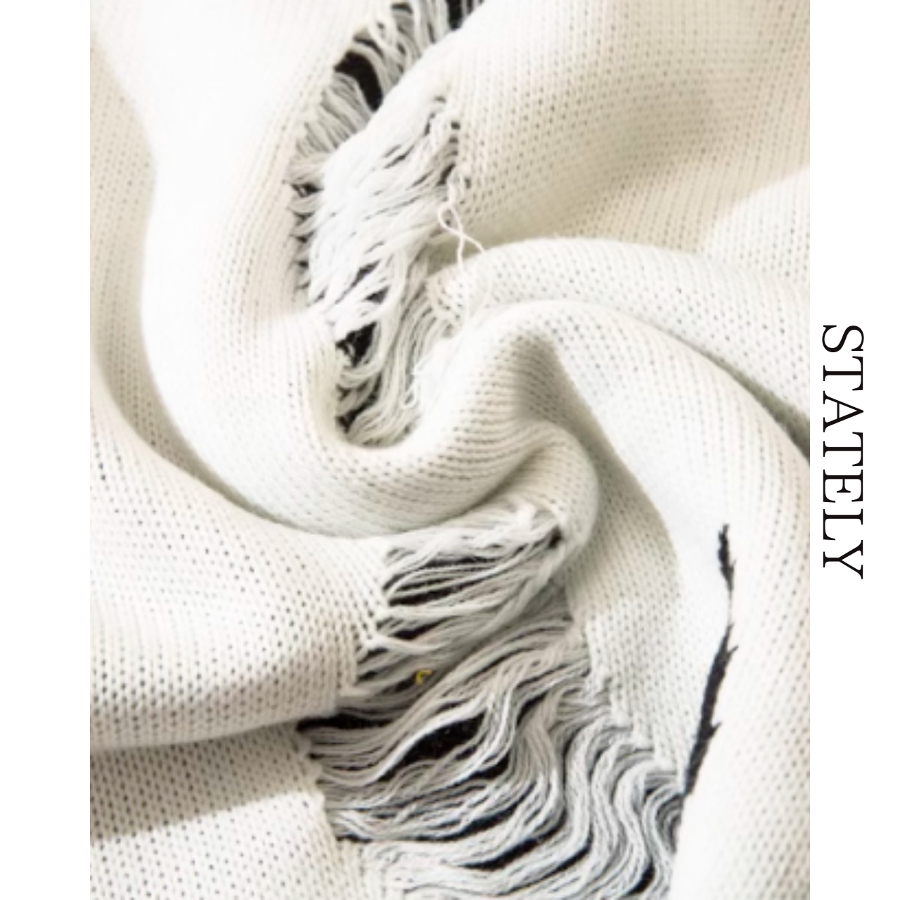 ダメージ バイカラー ロゴオーバーニット/3color_T32・画像10