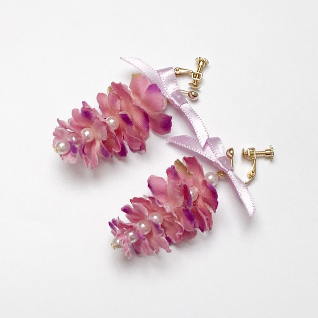 ウィステリアイヤリング（ウィステリアピアス）