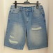 Vintage Finished Denim Shorts　Indigo Light