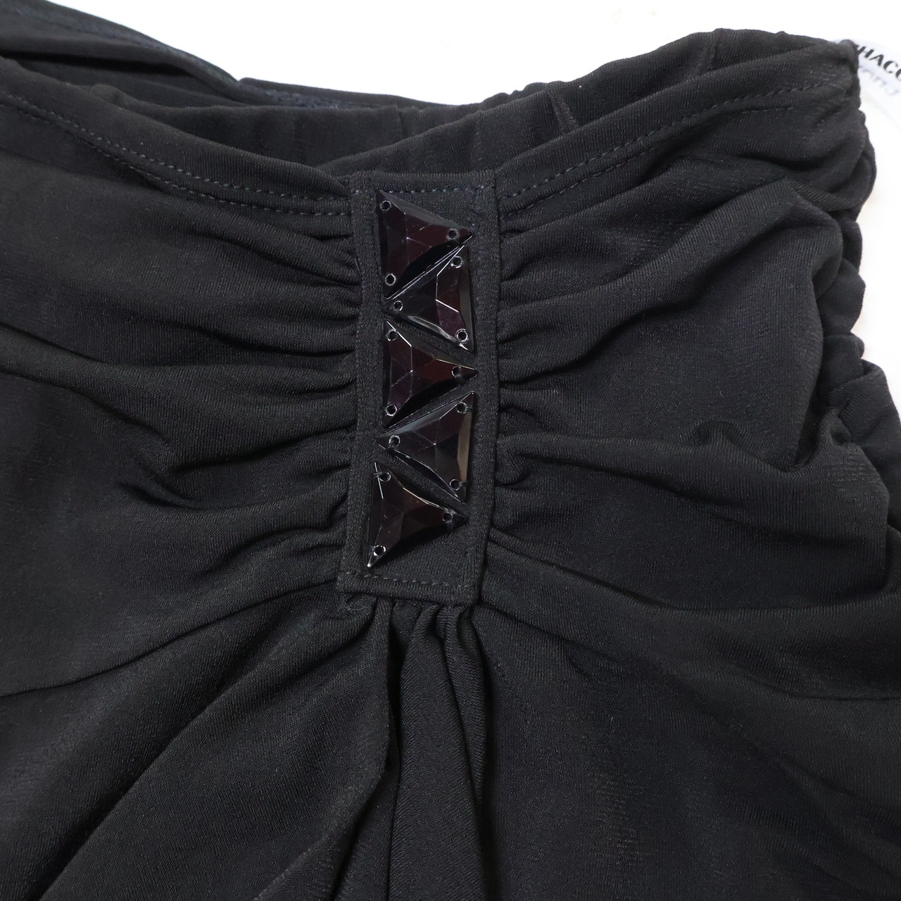 【美品 日本製 社交ダンス衣装】ブラック Chacott チャコット パンツ スパッツ ズボン レッスン 練習着 黒 タグ付き スカート