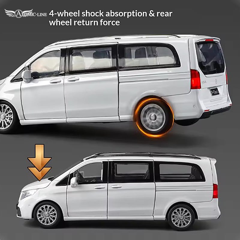 メルセデス ベンツ V-CLASS ミニカー 1/24 全2色 ライト点灯 エンジン
