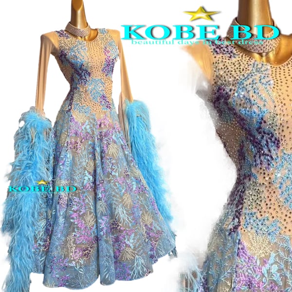 【社交ダンスドレスショップKOBE BDオリジナル】スタンダードドレス【商品番号AIー 23116 】