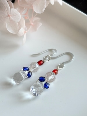 水晶・スワロスキーピアス 水晶・スワロスキーピアス