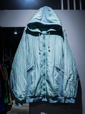 【add (C) vintage】beautiful Light Blue Coloring  Silk Hooded Jacket