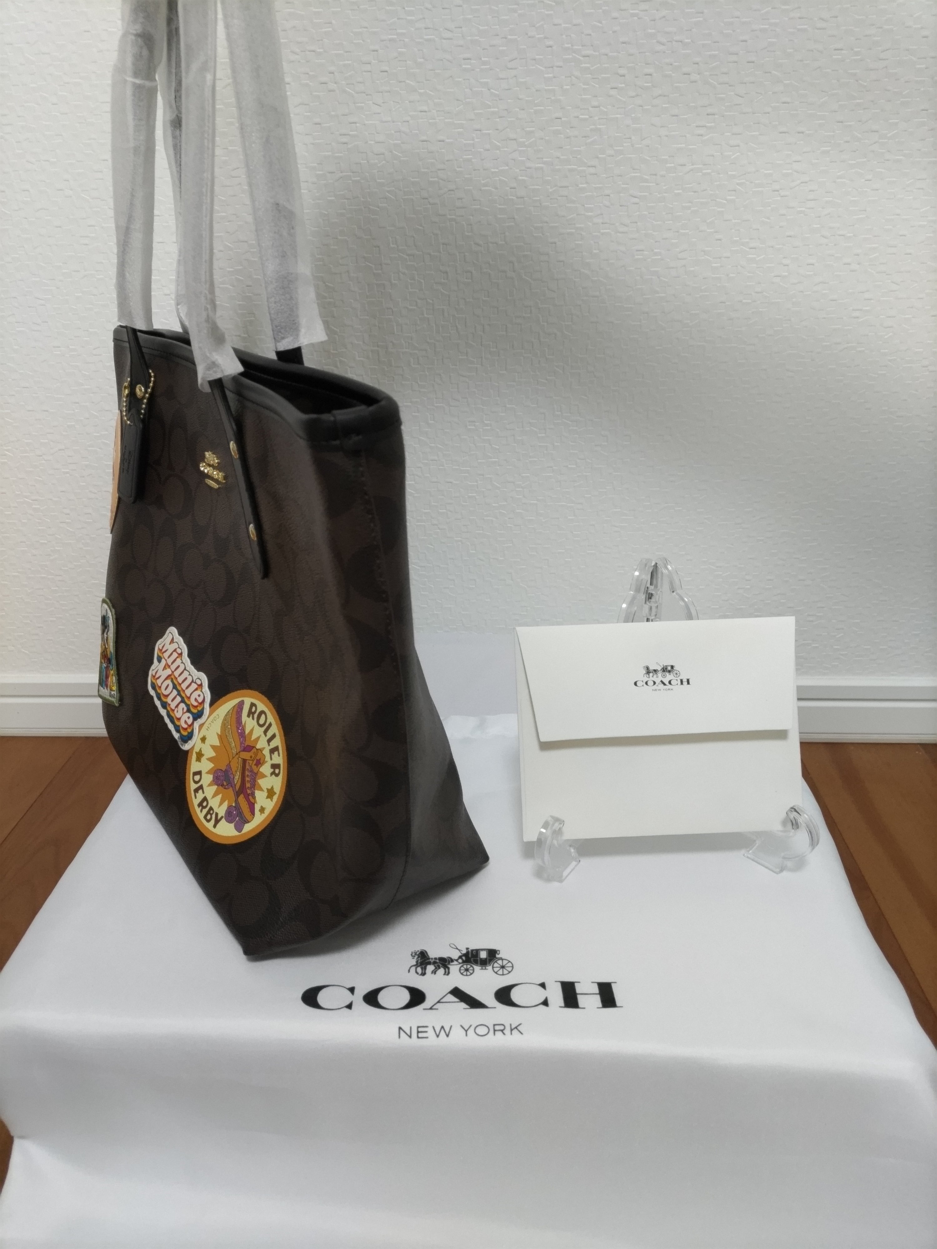 COACH コーチ ディズニー シグネチャー トートバッグ ブラウン  