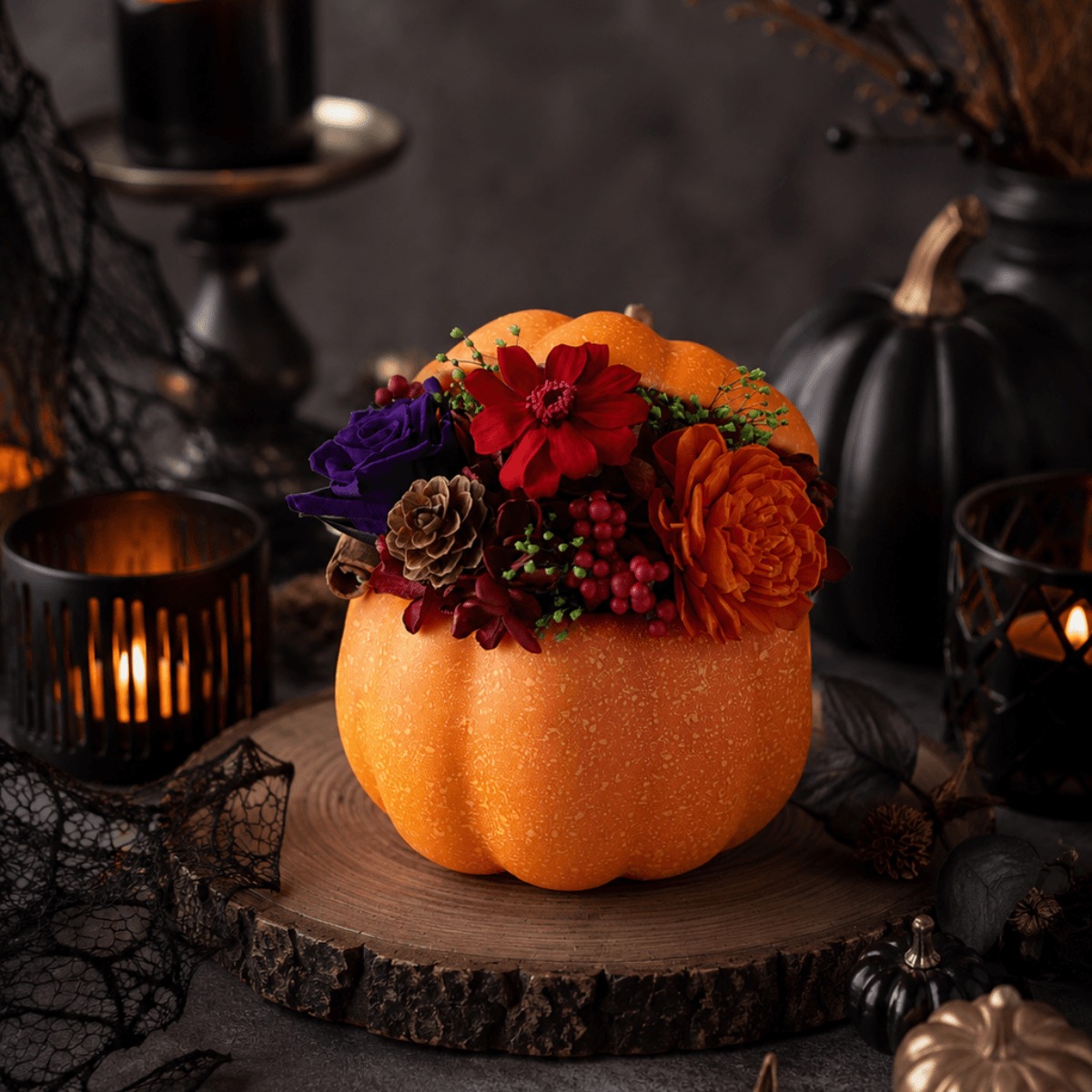 プリザーブドフラワー ギフト ハロウィン かぼちゃ パンプキン