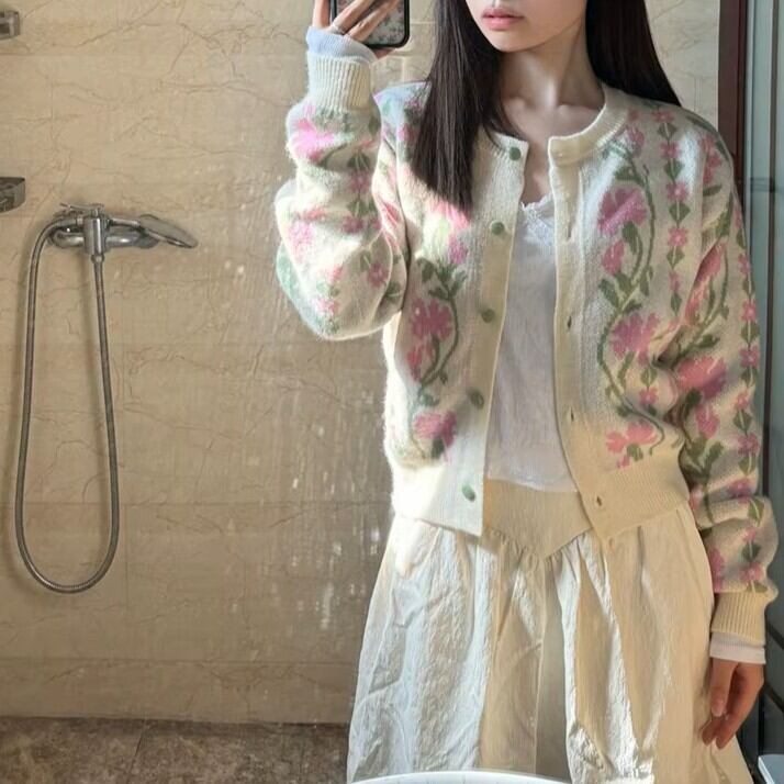 ヴィンテージフラワーカーディガン