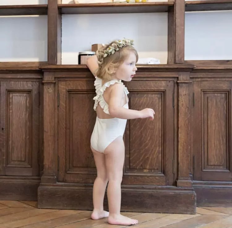 ブラウン ドット 100cm パフスリーブ スイムウェア 水着 韓国子供服 激安通販販売 ブラウン ドット 100cm パフスリーブ スイムウェア 水着 韓国子供服 激安通販販売