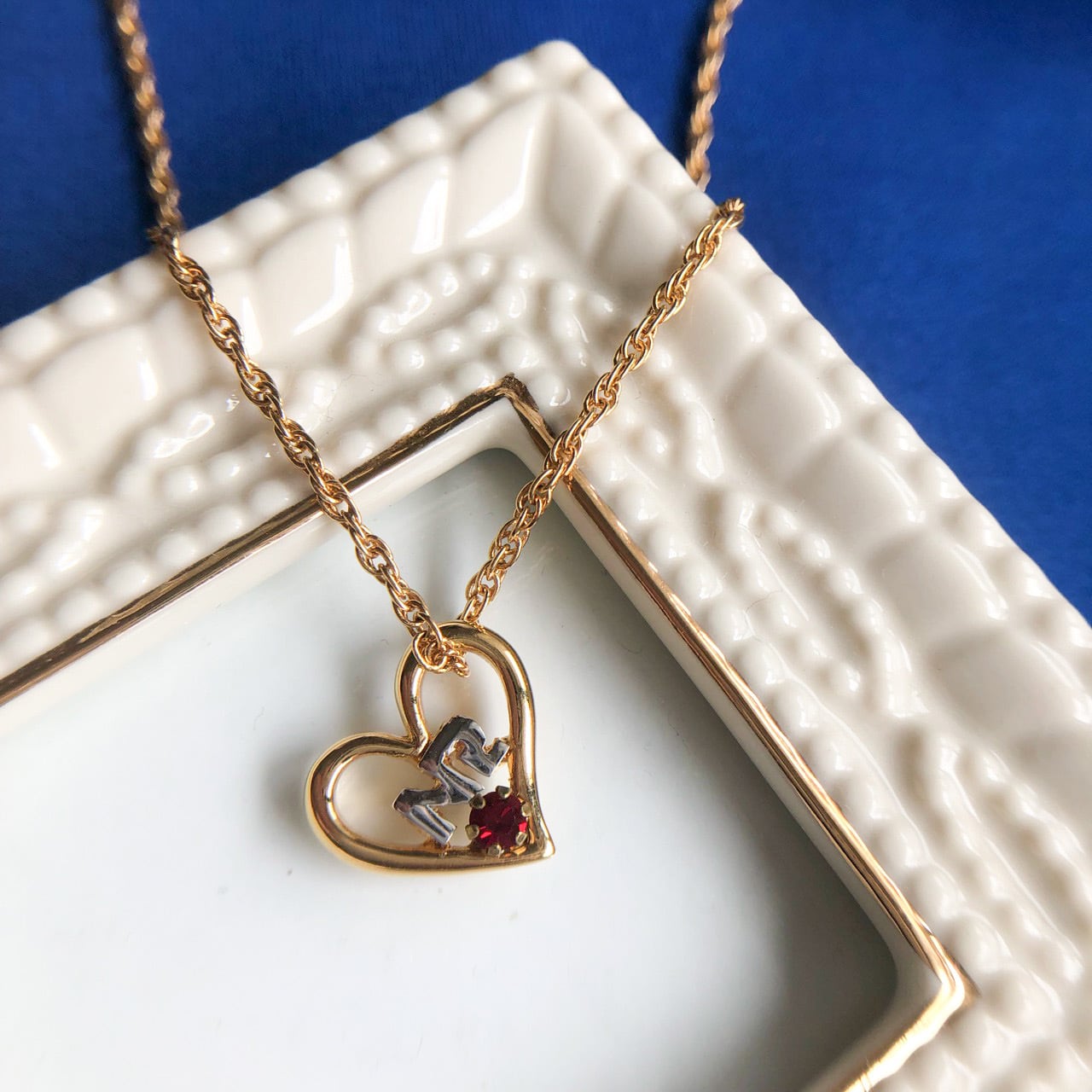 NINA RICCI” heart necklace[n-66] ヴィンテージネックレス LEO VINTAGE レオヴィンテージ