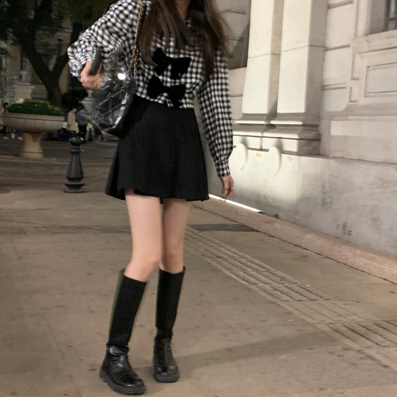 ギンガムリボンブラウス LK630