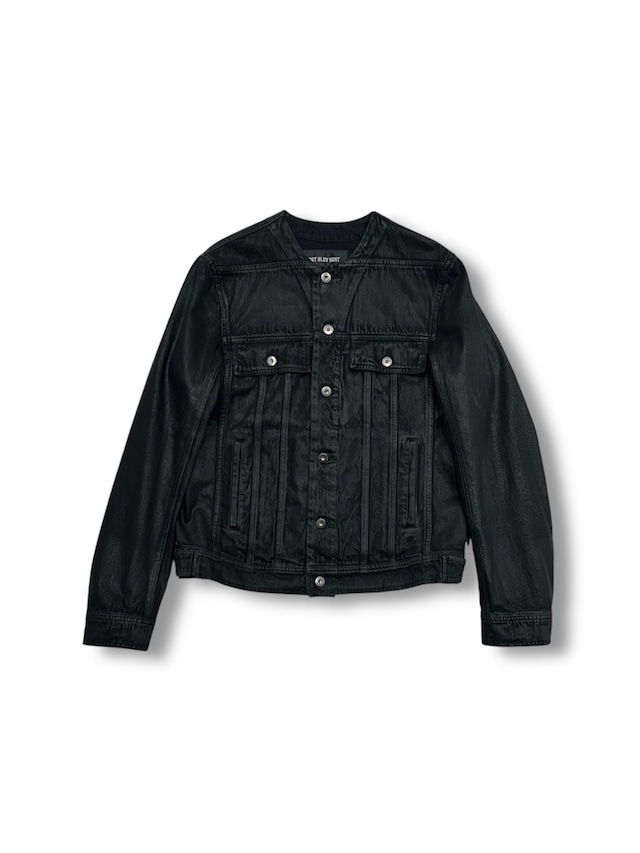 DET BLEV SENT / waxed denim jacket