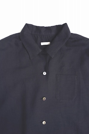 Hemp Gauze Open Collar S/S Shirt