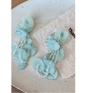 beach vacation organza crystal earrings <a10045877>