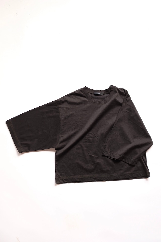 [YLÈVE] COTTON SHEER JERSEY S/S P/O(black)