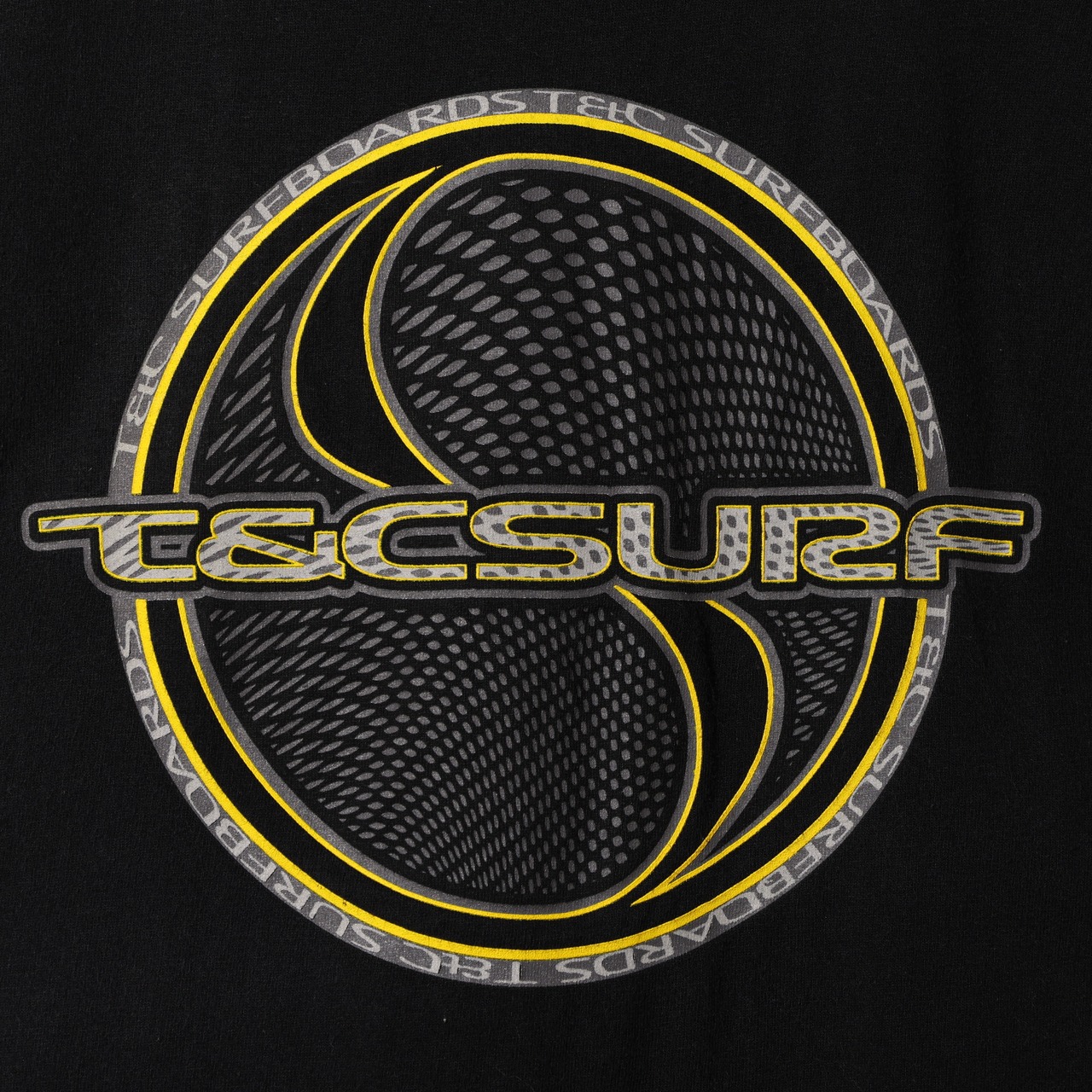 美品 L 90s USA 陰陽 T&C Surf サーフTシャツ ブラック 黒