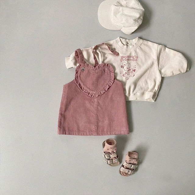 【即納】ラス1 : ハートサロペットスカート