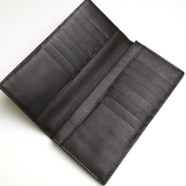 【KIB09】角シボ長束入れ（ダークブラウン）